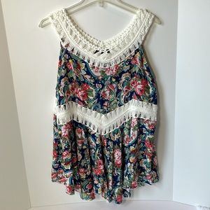 Ana & Rose Women's Large Top Blouse Tank Top Boho